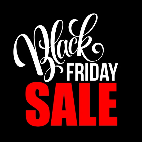 Vente Black Friday Calligraphic Design. Illustration vectorielle — Image vectorielle