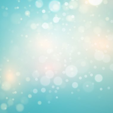 Soyut mavi yuvarlak bokeh arka plan. Vektör çizim