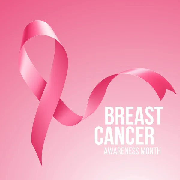 Breast Cancer Awareness lint achtergrond. Vectorillustratie — Stockvector