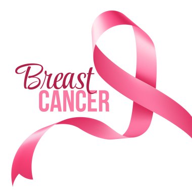 Breast Cancer Awareness Ribbon Background. Vector illustration clipart