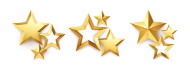 Parlak altın yıldızlar neşeli bir şenlik tasarımıyla örtüşüyor, kutlama ve ödül temaları için mükemmel, vektör illüstrasyon arka planı