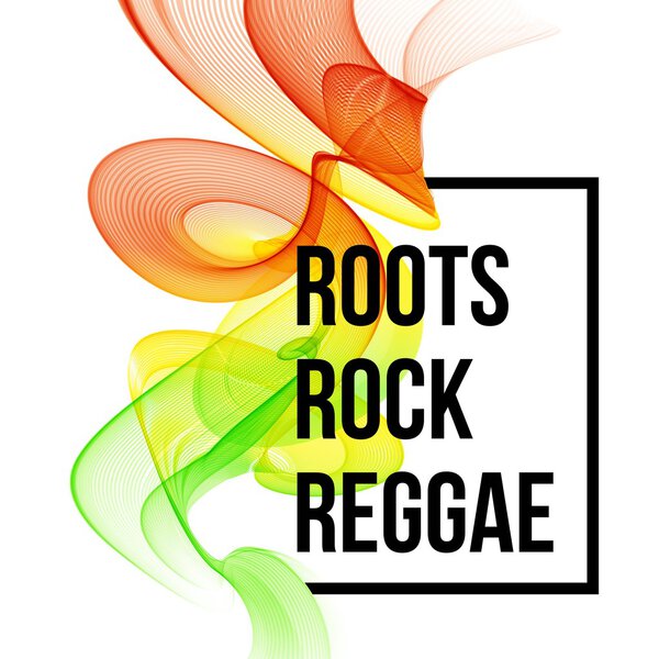 Reggae color wave poster design. Vector illustration