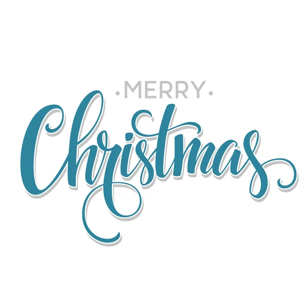 Boldog karácsonyi, kézzel írt szöveget. Vektoros illusztráció — Stock Vector