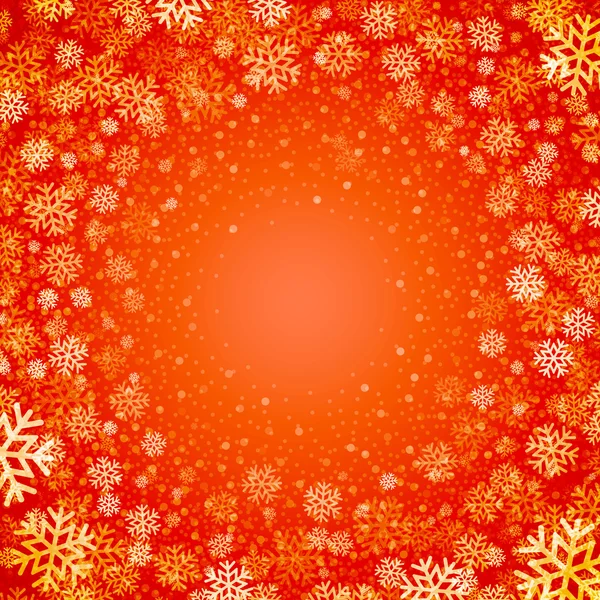 Lumina de Crăciun cu fulgi de zăpadă. Fundal vectorial — Vector de stoc