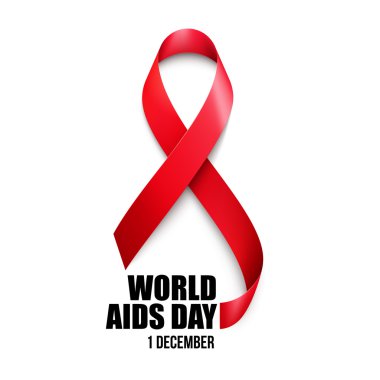 AIDS konusunda. Dünya AIDS günü kavramı. Vektör çizim