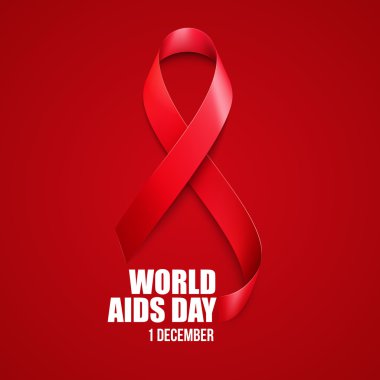 AIDS konusunda. Dünya AIDS günü kavramı. Vektör çizim