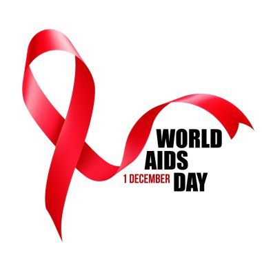 AIDS konusunda. Dünya AIDS günü kavramı. Vektör çizim