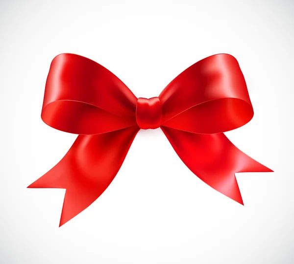 Red vector gift bow. Vector illustration — Stock Vector