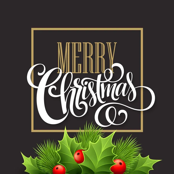 Décoration de Noël sur panneau de craie. Illustration vectorielle — Image vectorielle