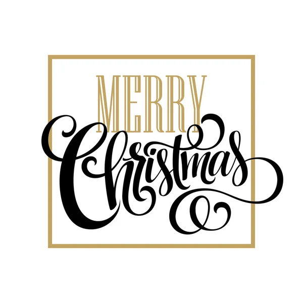 Feliz Natal lettering design. Ilustração vetorial — Vetor de Stock