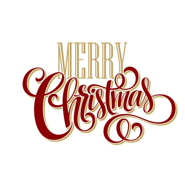 Buon Natale lettering design. Illustrazione vettoriale — Vettoriale Stock