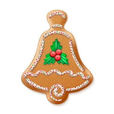 Süslü gerçekçi geleneksel Noel gingerbread