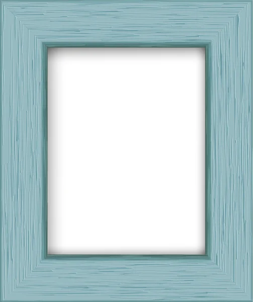 Wooden rectangular photo frame. Vector illustration — Stock Vector
