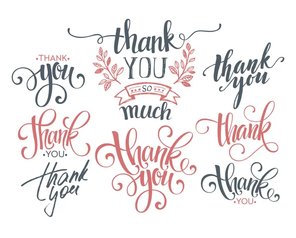 Egyéni Thank Ön kézzel felirat sor. Vektoros illusztráció — Stock Vector