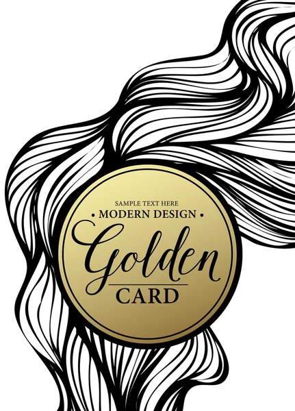 Luxusní zlaté moderní karta. Vektorové ilustrace — Stockový vektor