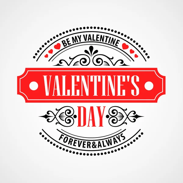 Happy Valentine Day Typographical Background. Vector illustration — Stock Vector