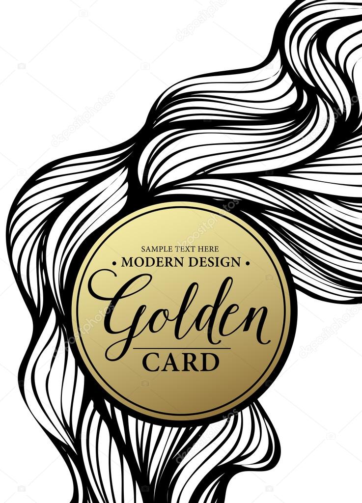 Luxury golden modern card. Vector illustration