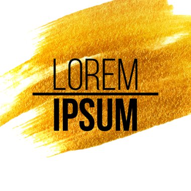 Altın akrilik boya. Vektör çizim
