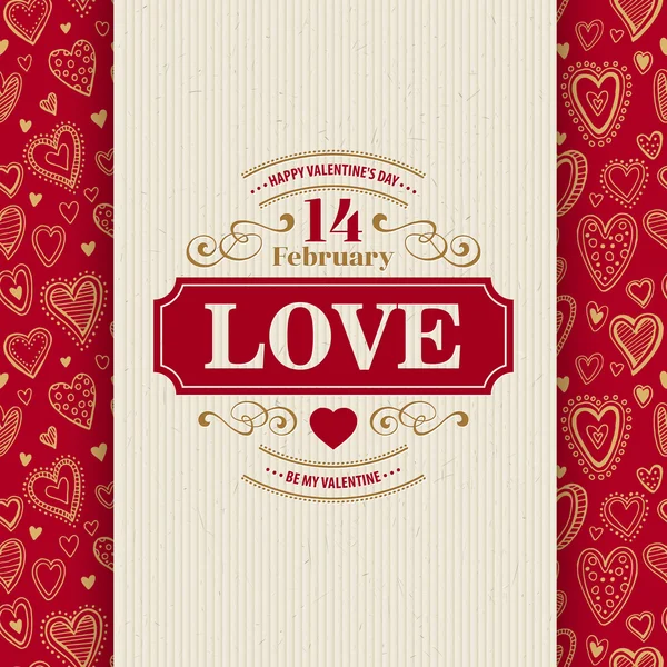 Поздравительная открытка на день Святого Валентина — стоковый вектор
