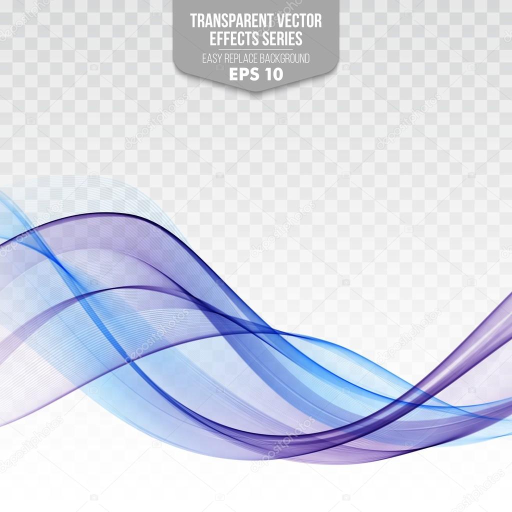 Abstract  wave  isolated on transparent background. Vector illustration