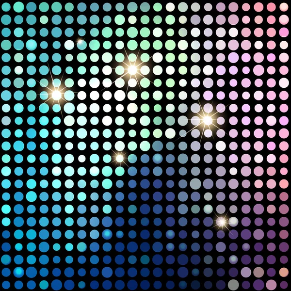 Pois colorés fond abstrait disco. Contexte vectoriel — Image vectorielle