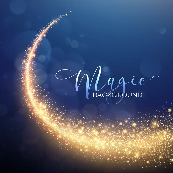 Starry Glitter Trail Background. Ilustración vectorial — Vector de stock