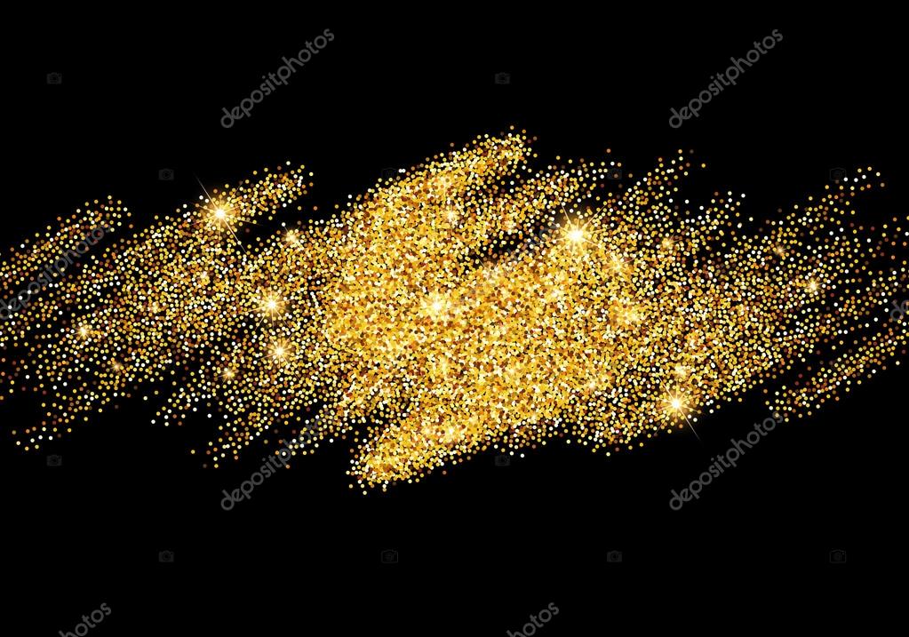 Gold Glitter Sparkles Bright Confetti background. Vector illustration EPS10