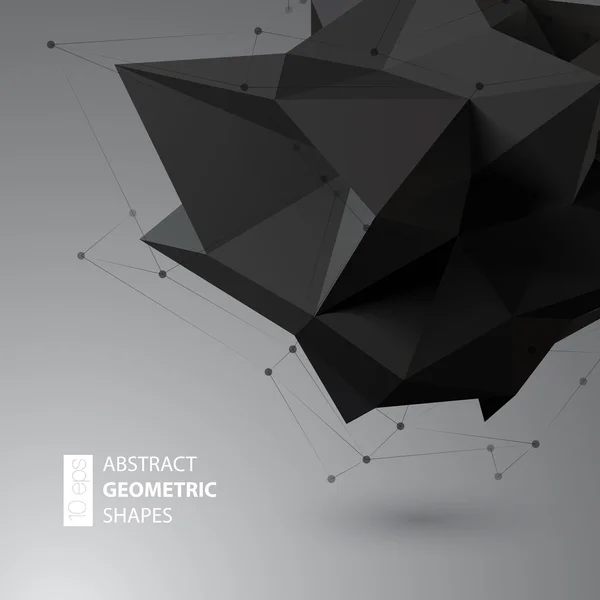 Abstrakte Dreiecke Raum low poly. — Stockvektor