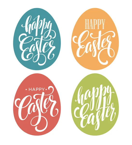Felices letras de huevo de Pascua. Ilustración vectorial — Vector de stock
