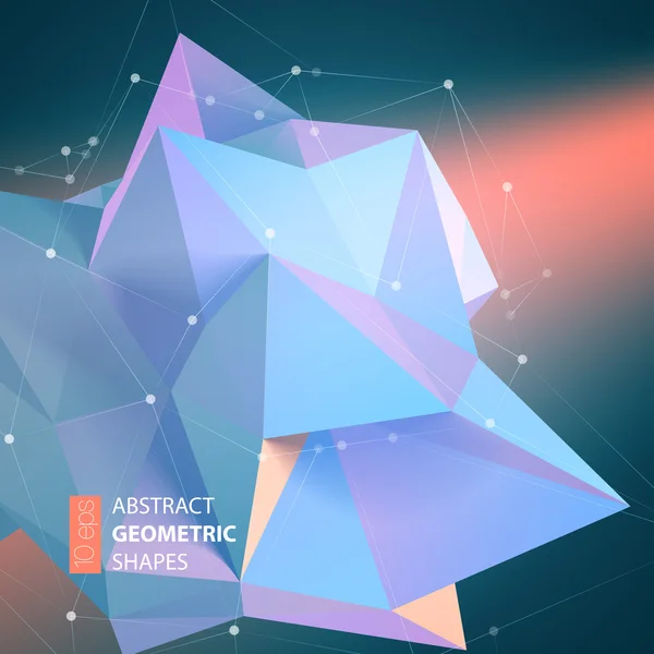 Abstract triangles space low poly. — Stock Vector