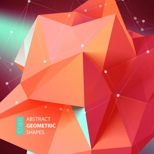 Abstract triangles space low poly. — Stock Vector