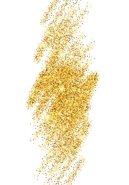 Gold Glitter Sparkles Fondo brillante Confetti. Ilustración vectorial — Vector de stock