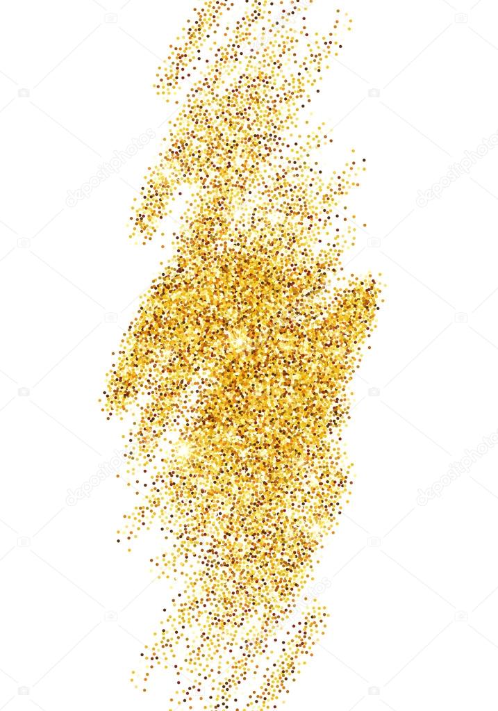 Gold Glitter Sparkles Bright Confetti background. Vector illustration EPS10