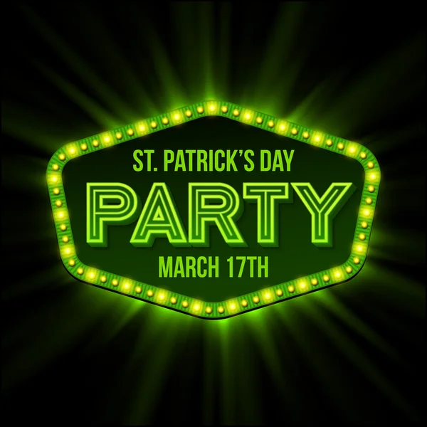 Sint Patrick Day-poster. Vectorillustratie — Stockvector