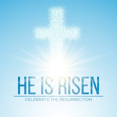 He is risen. Easter background. Vector illustration clipart