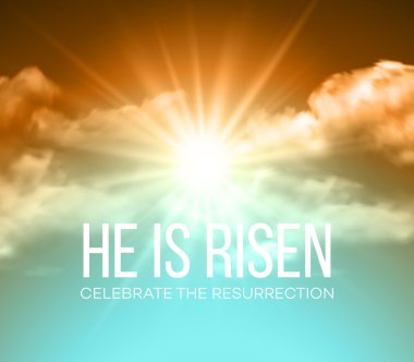 He is risen. Easter background. Vector illustration clipart
