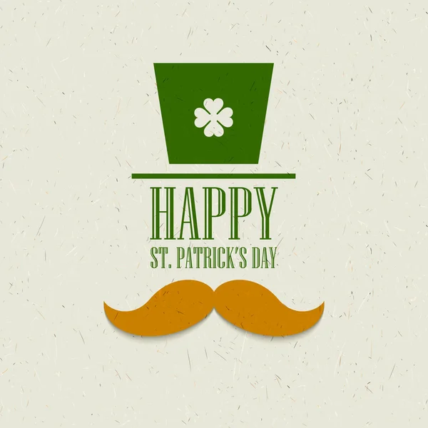 St. Patricks Day design de cartão plano. Ilustração vetorial — Vetor de Stock