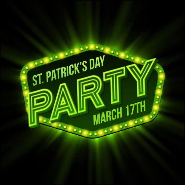 St. Patrick Day poster. Vector illustration — Stock Vector