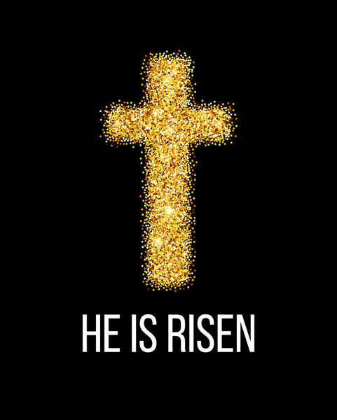 He is risen. Easter background. Vector illustration