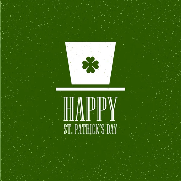 St. Patricks Day flat card design. Vector illustration — Stock Vector