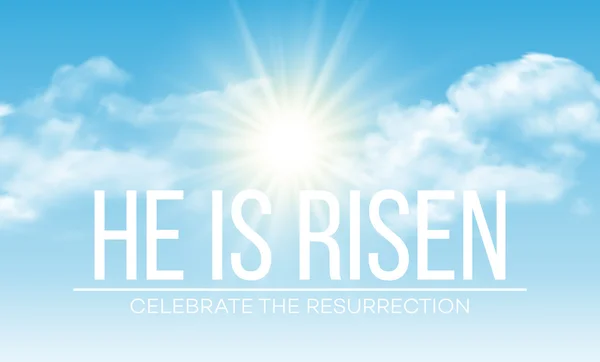 He is risen. Easter background. Vector illustration — Stock Vector