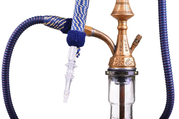 Hookah isolated on a white background. Water pipe, hookah tobacco, coal, charcoal — Stock Photo, Image