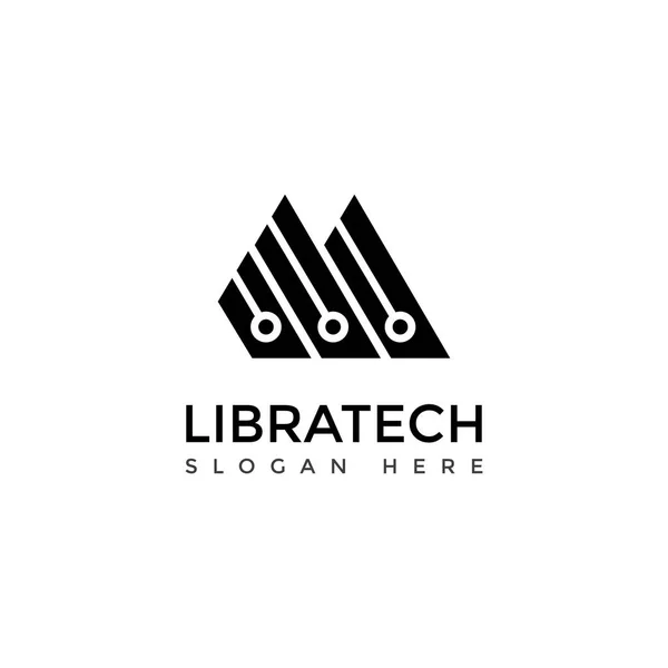 Simplicidade Financial Technologi Library Logo —  Vetores de Stock