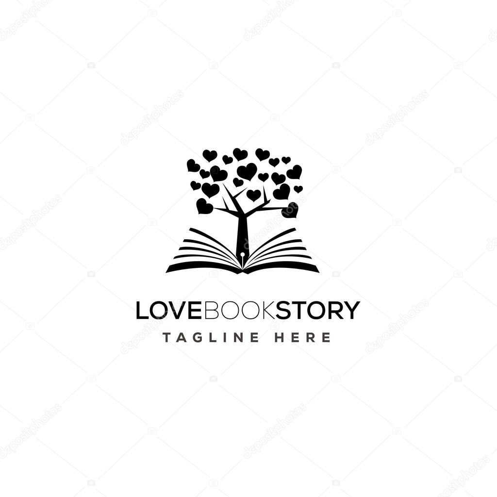 Tree Love Book Story Logo