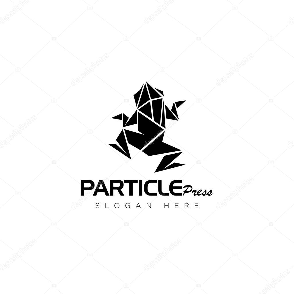 Particle Origami Frog Logo for Press Company