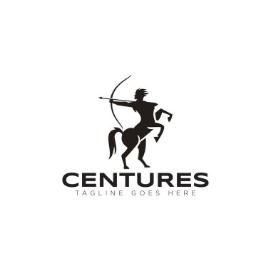 centures logo, with archer and centaurus vector clipart
