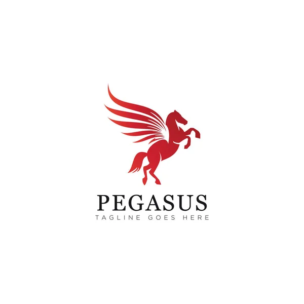 Pegasus Logo Horse Wings Vector — Stock Vector