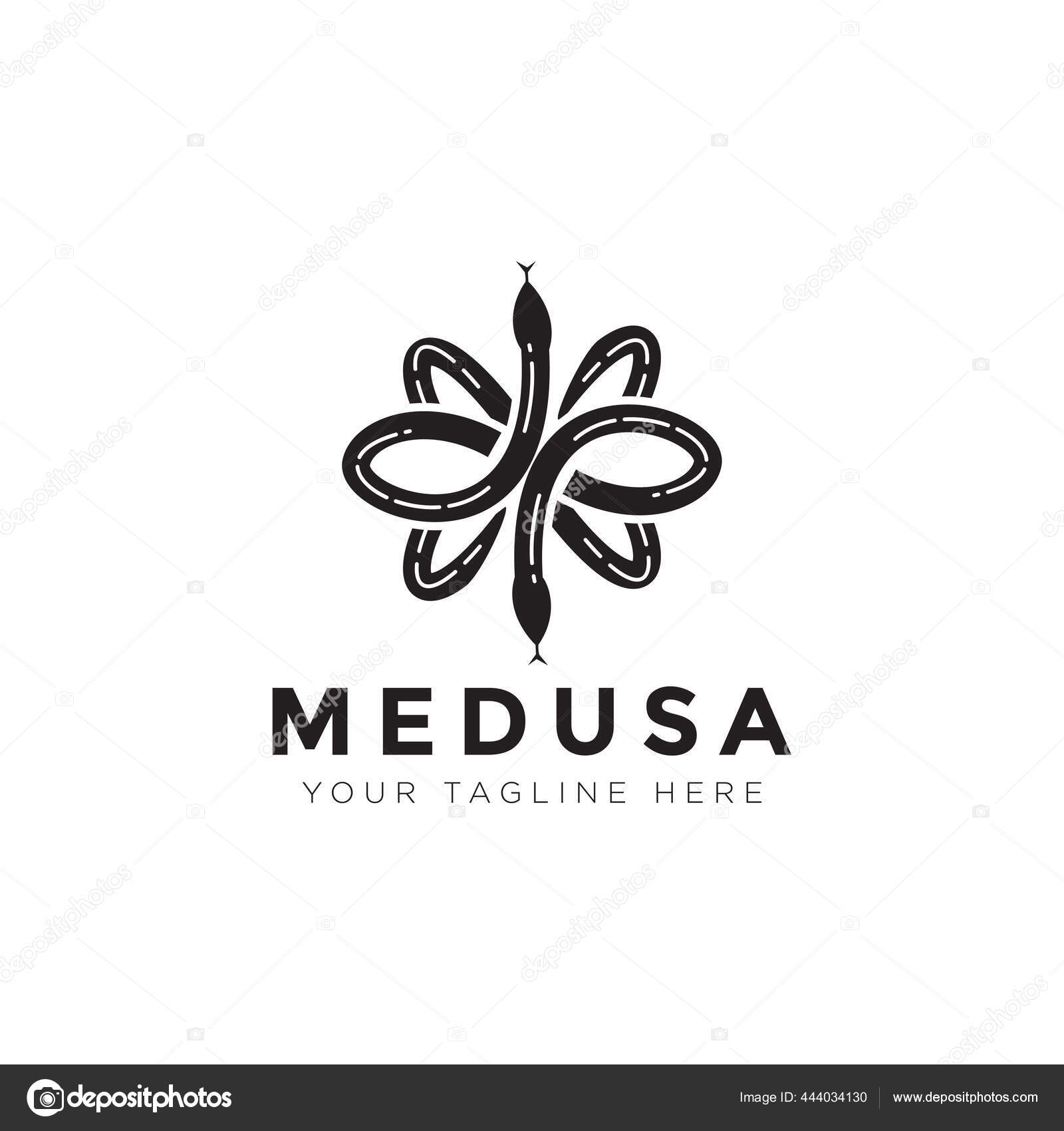 Medusa Logo Creative Infinity Snake Vector Векторное Изображение.