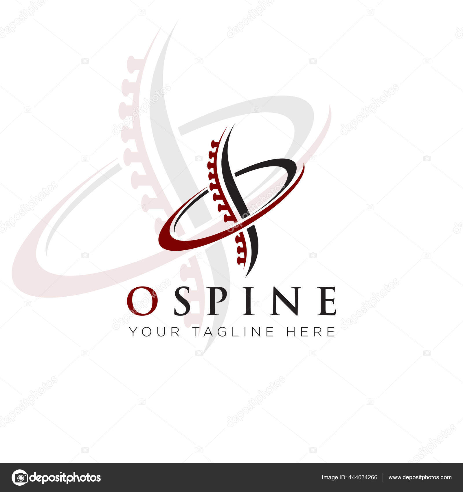 Logotipo Columna Vertebral Columna Vertebral Creativa Vector Anillo Vector  de stock #444034266 de ©BEEYANT, image size:1600x1700