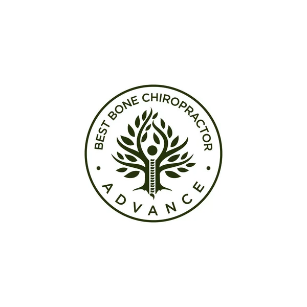 Gelişmiş Logo Klasik Stil Kiropraktör Merkez Vektörü — Stok Vektör